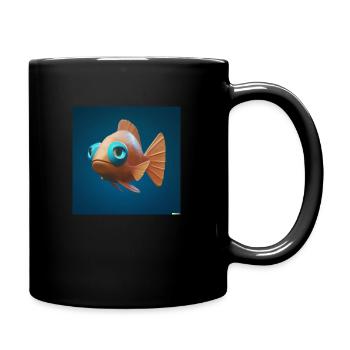 Gelangweilter Fisch - Tasse einfarbig - Schwarz - Rechts