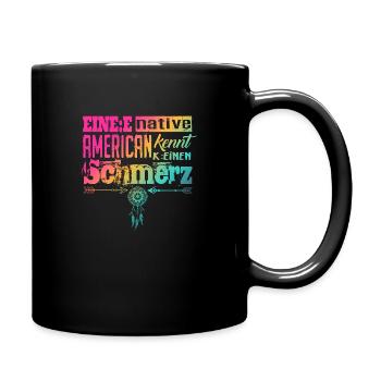 Selbstironie: Woke, Gendern & kulturelle Aneignung - Tasse einfarbig - Schwarz - Rechts