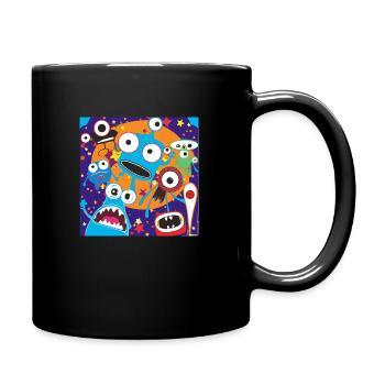 Intergalactic Monsters: A Space & Comics Fusion - Tasse einfarbig - Schwarz - Rechts