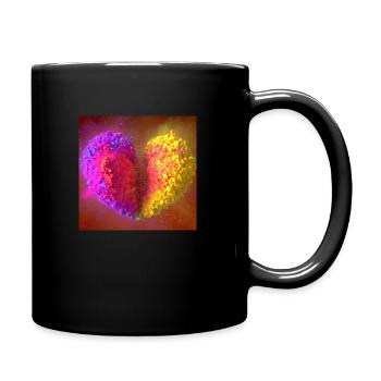 Valentine's Day Holi Festival Heart - Tasse einfarbig - Schwarz - Rechts