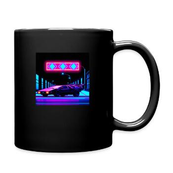 Ein Sportwagen in Retro style - Tasse einfarbig - Schwarz - Rechts