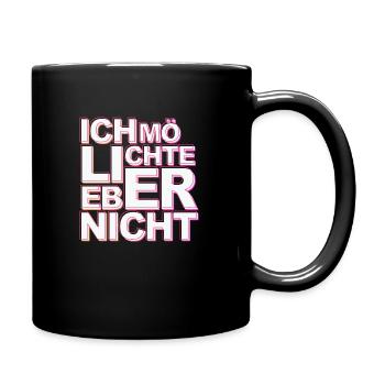Bartleby der Schreiber - Ich möchte lieber nicht - Tasse einfarbig - Schwarz - Rechts