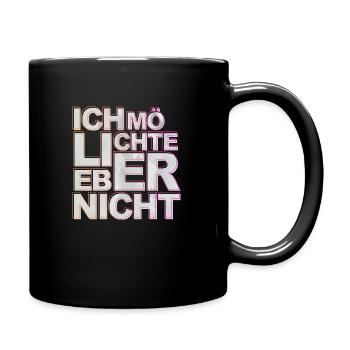Bartleby der Schreiber - Ich möchte lieber nicht - Tasse einfarbig - Schwarz - Rechts