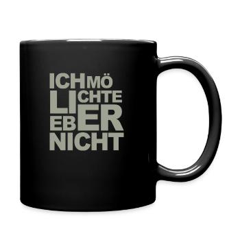 Bartleby der Schreiber - Ich möchte lieber nicht - Tasse einfarbig - Schwarz - Rechts