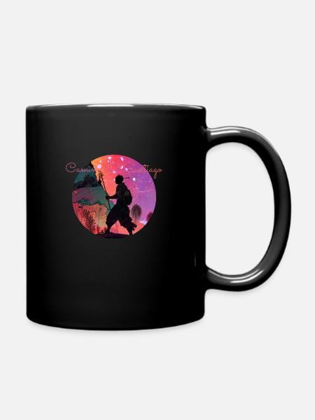 Camino De Santiago - Jakobsweg - Tasse einfarbig - Schwarz