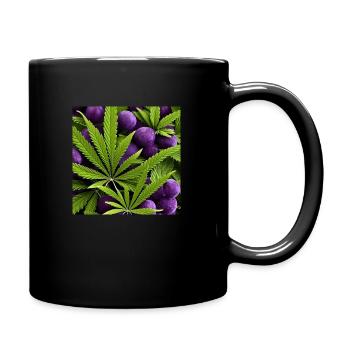 Purple cannabis design weed - Tasse einfarbig - Schwarz - Rechts