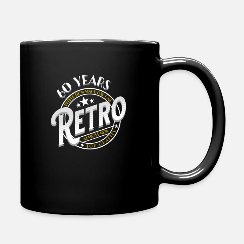 60 ans rétro anniversaire - Mug uni - noir
