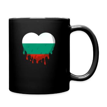 Bulgarien Flagge Bulgarische Fahne Goldstrand - Tasse einfarbig - Schwarz - Rechts