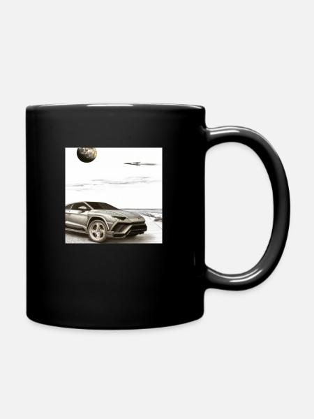 SUV sur la plage - Mug uni - noir