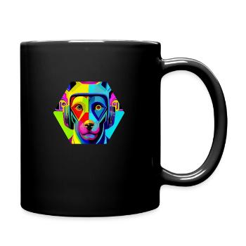 Super hero dog #6 - Full Colour Mug - black - Right