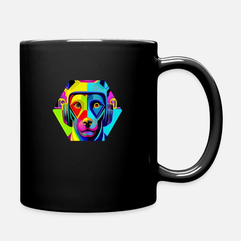 Superheldenhund #6 - Tasse einfarbig - Schwarz
