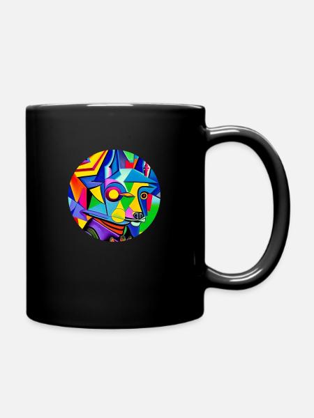 Chien super-héros #7 - Mug uni - noir