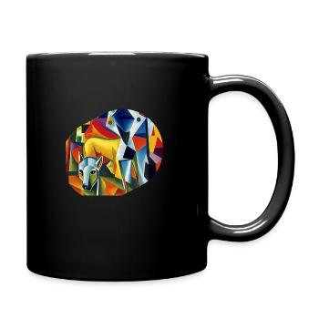 Chien super-héros #9 - Mug uni - noir - Droite