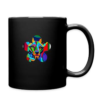Super hero dog #13 - Full Colour Mug - black - Right