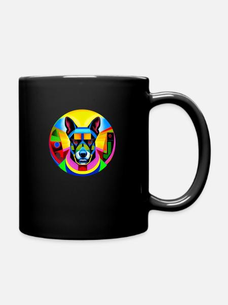 Super hero dog #19 - Full Colour Mug - black