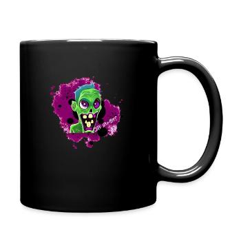 A Cute Zombie Violet Bob - Full Colour Mug - black - Right