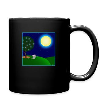 Mighty mouse under the full moon - Full Colour Mug - black - Right