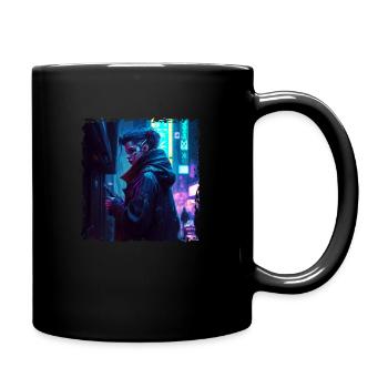 Punk in Science Fiction and High Tech Scenario - Full Colour Mug - black - Right