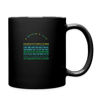 mothers day poem - Full Colour Mug - black - Right
