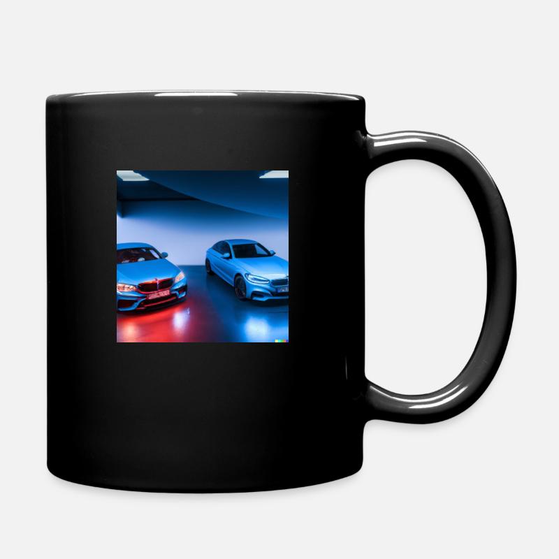 Blue cars - Full Colour Mug - black