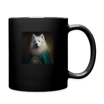 Royal Dog Portrait, Medieval - Full Colour Mug - black - Right