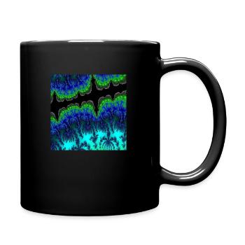0002 blue weltentunnel - Tasse einfarbig - Schwarz - Rechts