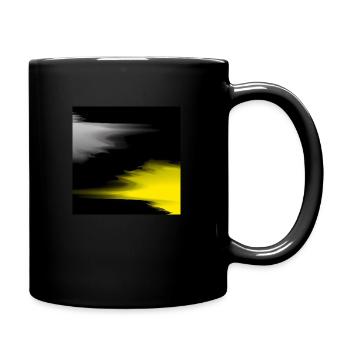 Grey meets Yellow - Full Colour Mug - black - Right