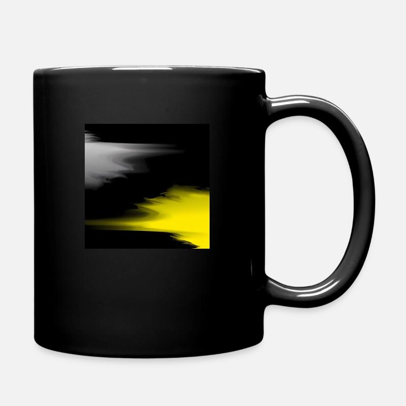 Le gris rencontre le jaune - Mug uni - noir