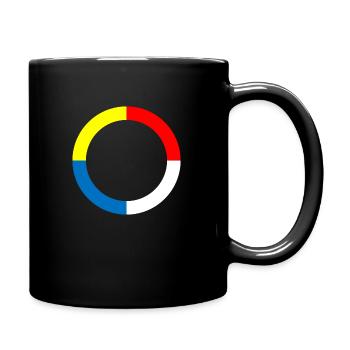 Red-White-Blue-Yellow - Full Colour Mug - black - Right