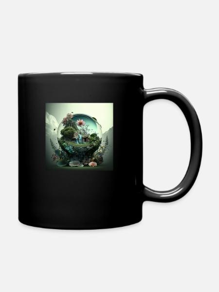 The whole world in a small drop. - Full Colour Mug - black
