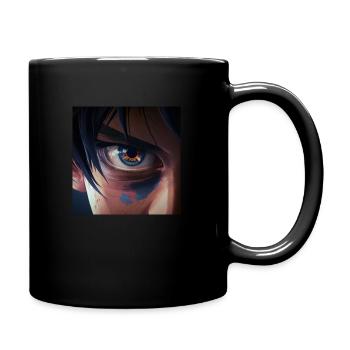 Anime Blick - Tasse einfarbig - Schwarz - Rechts