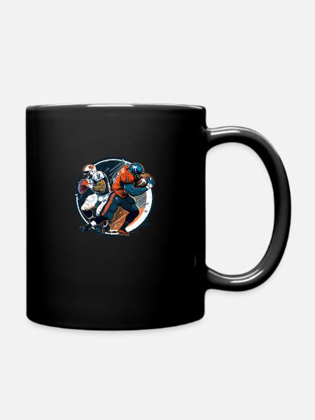 American Football - Spieler - Logo - Tasse einfarbig - Schwarz