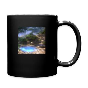 Traumhafte Quelle - Tasse einfarbig - Schwarz - Rechts