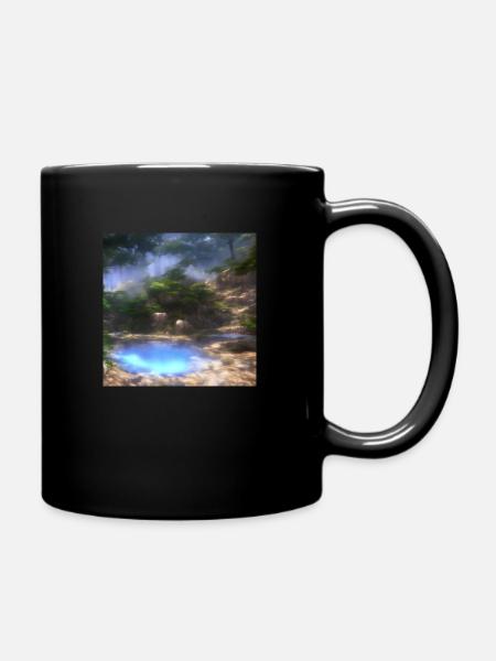 Traumhafte Quelle - Tasse einfarbig - Schwarz