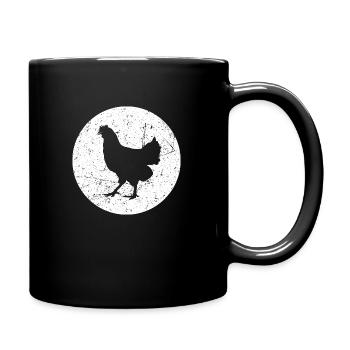 Chicken Vintage Chicken Owner Farmer Farmer - Full Colour Mug - black - Right