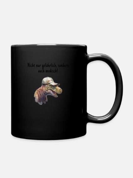 Nicht nur Gefährlich sondern auch modisch! T-Rex - Tasse einfarbig - Schwarz