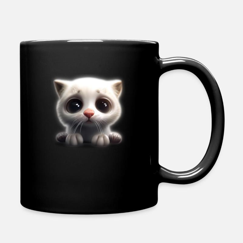 Super süßes Kätzchen - Tasse einfarbig - Schwarz