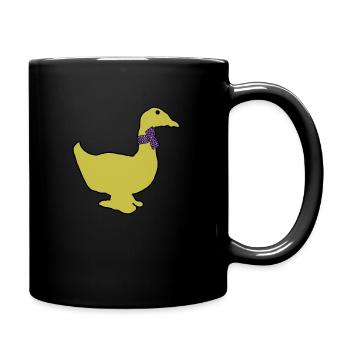 Paulo die gelbe Ente - Tasse einfarbig - Schwarz - Rechts