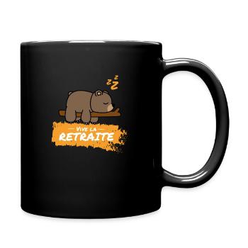 Vive la retraite ! Cadeau humour pour retraité - Mug uni - noir - Droite