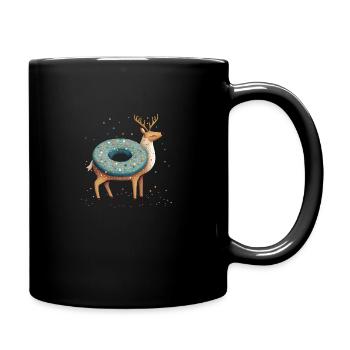 Donut Deer - Tasse einfarbig - Schwarz - Rechts