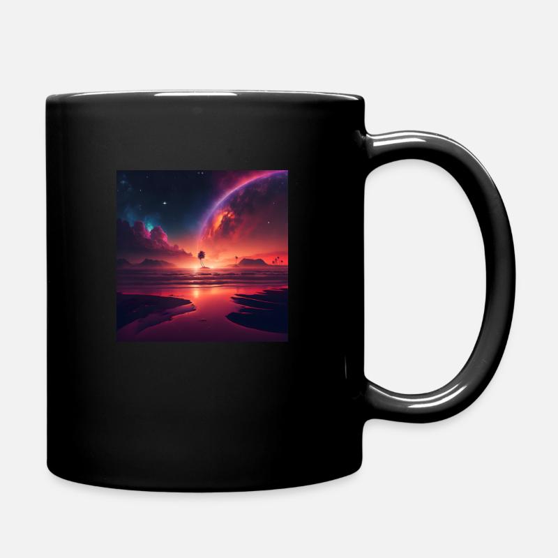 Phantasy Worlds, Design 3 - Full Colour Mug - black