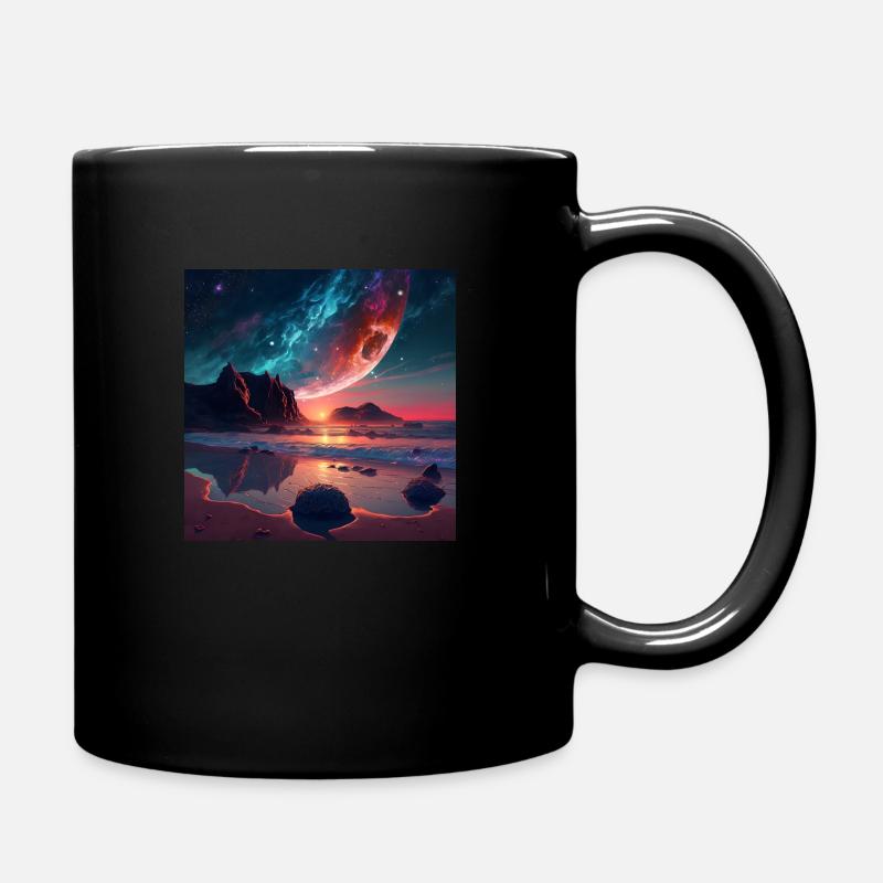 Phantasy Worlds, Design 1 - Tasse einfarbig - Schwarz