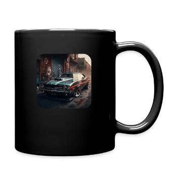 Muscle car, Design 1.1 (arrondi) - Mug uni - noir - Droite