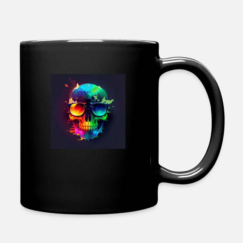 Totenkopf - Tasse einfarbig - Schwarz
