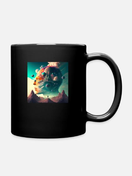 Kopf voll - Tasse einfarbig - Schwarz