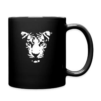 Tête de tigre - Mug uni - noir - Droite