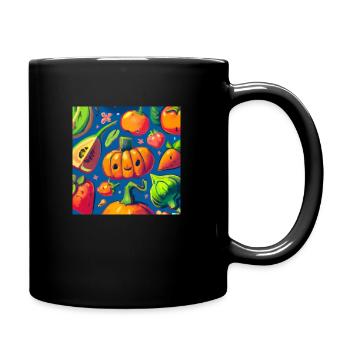 Fruits and vegetables - Tasse einfarbig - Schwarz - Rechts
