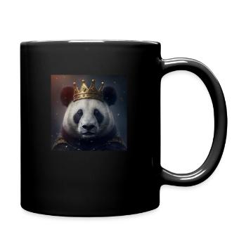 PANDA with KRONE, KING, modern art, design - Full Colour Mug - black - Right