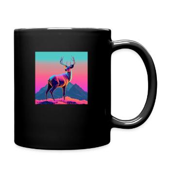 REH VAPORWAVE, art moderne, couleurs néon - Mug uni - noir - Droite