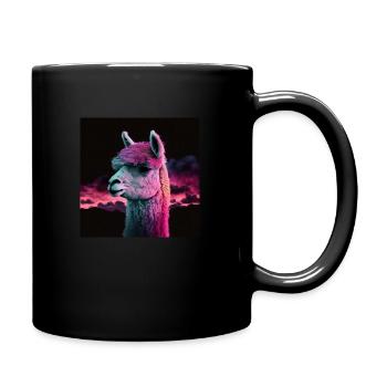 ALPAGA VAPORWAVE, art moderne, couleurs néon - Mug uni - noir - Droite